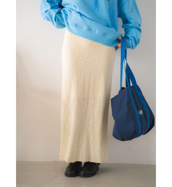 Ungrid「ニットアイラインスカート」|スカート|アイボリー