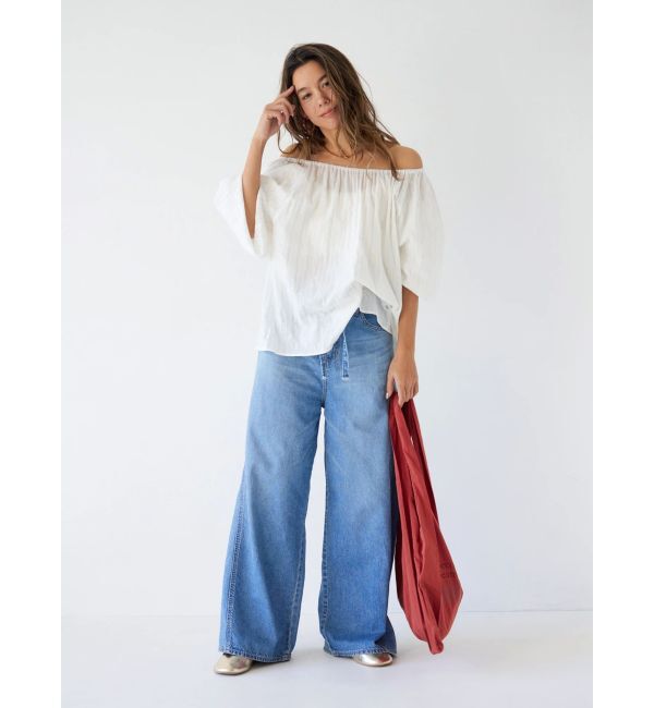 Ungrid「ウエストベルトデザインデニム」|デニム|