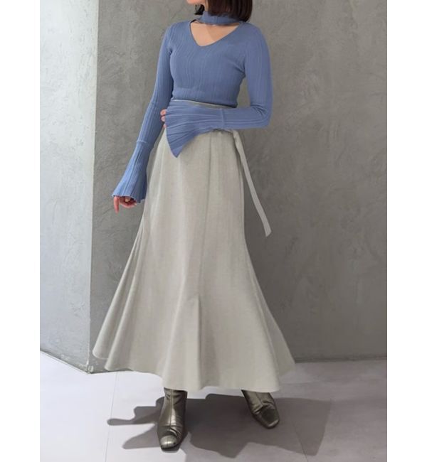 LAGUNAMOON「ウエストラペルツイードマーメイドスカート」|スカート|