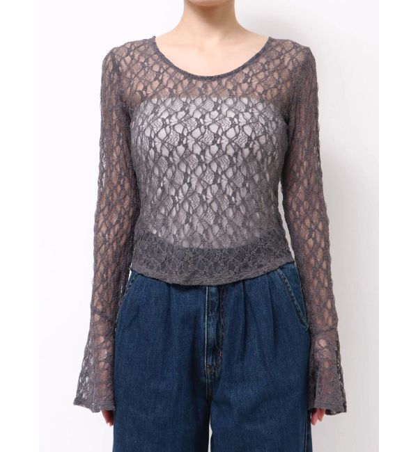 LAGUNAMOON「2WAYストレッチレーストップス」|Tシャツ・カットソー|