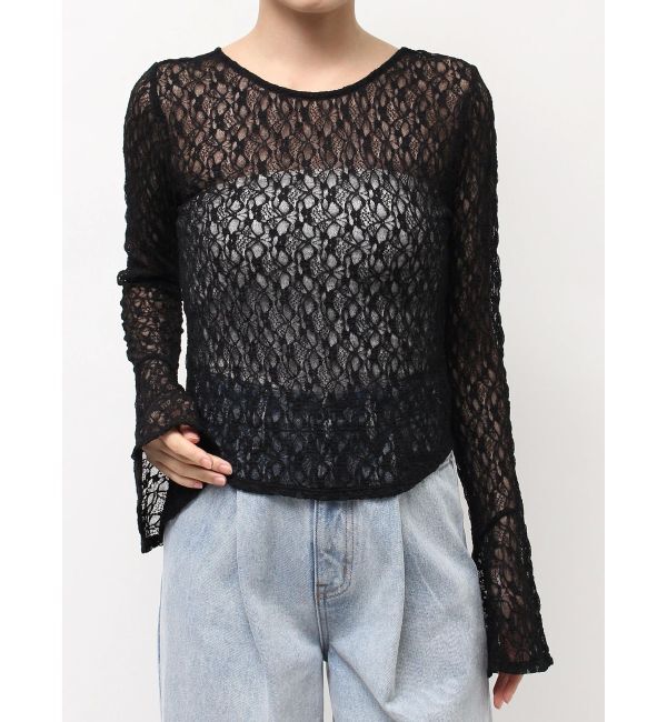 LAGUNAMOON「2WAYストレッチレーストップス」|Tシャツ・カットソー|