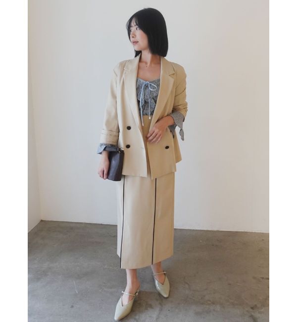 LAGUNAMOON「バイカラーパイピングスカート」|スカート|