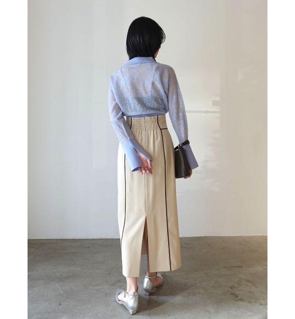 LAGUNAMOON「バイカラーパイピングスカート」|スカート|