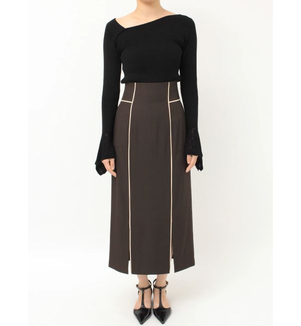 LAGUNAMOON「バイカラーパイピングスカート」|スカート|