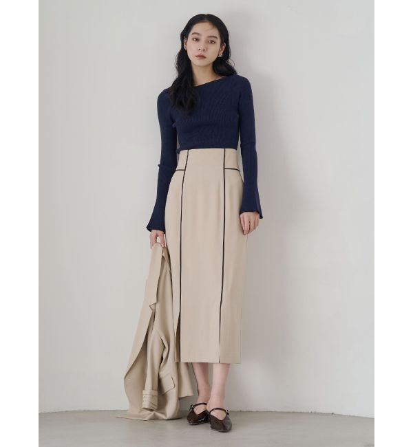 LAGUNAMOON「バイカラーパイピングスカート」|スカート|