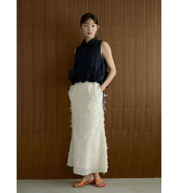 LAGUNAMOON「カットジャガードナロースカート」|スカート|