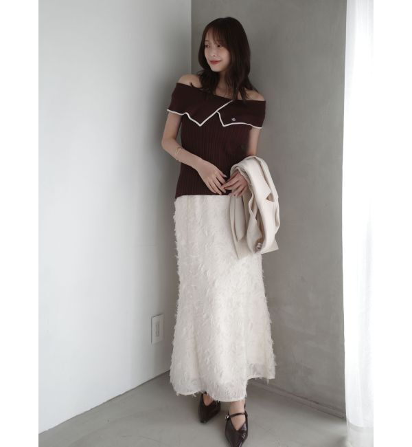 LAGUNAMOON「カットジャガードナロースカート」|スカート|