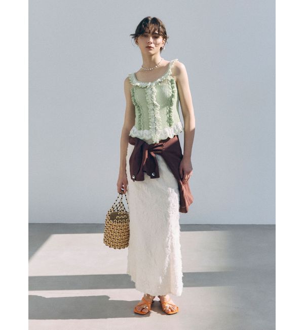 LAGUNAMOON「カットジャガードナロースカート」|スカート|