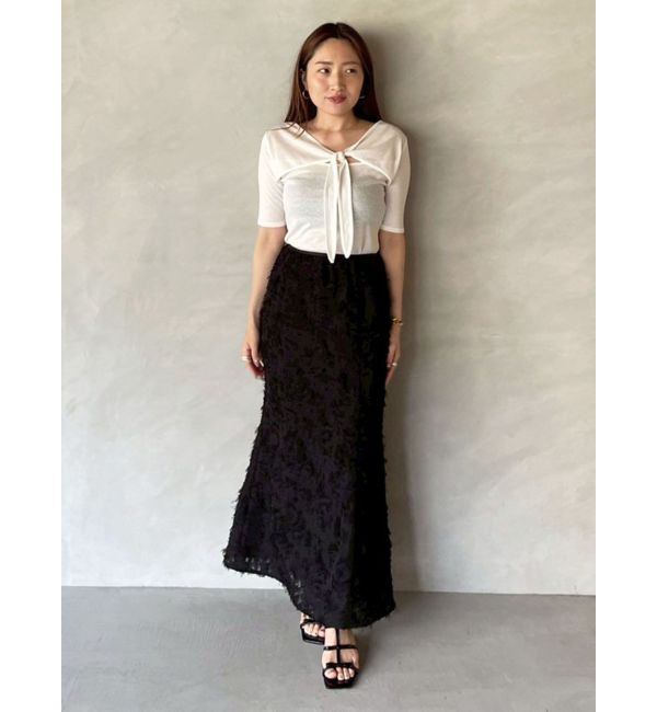 LAGUNAMOON「カットジャガードナロースカート」|スカート|