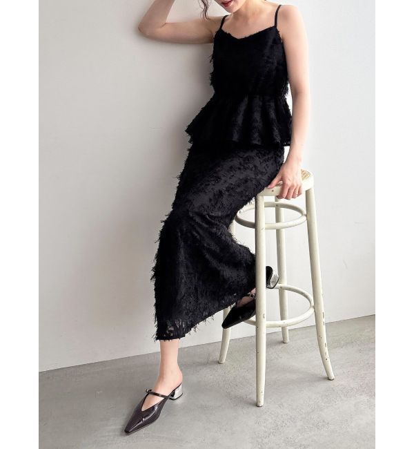 LAGUNAMOON「カットジャガードナロースカート」|スカート|