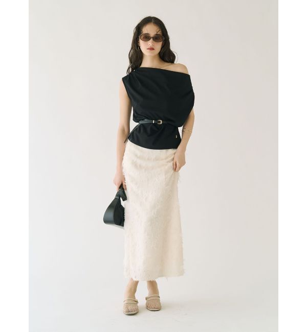 LAGUNAMOON「カットジャガードナロースカート」|スカート|