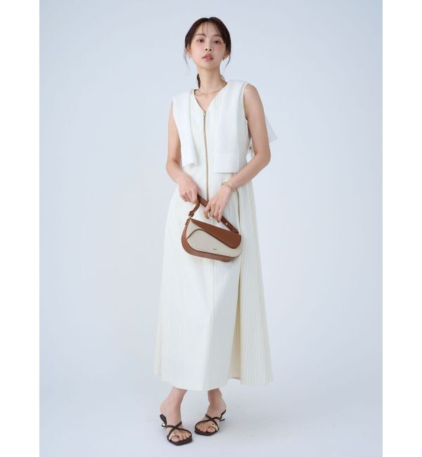 LAGUNAMOON「フロントZIPミックスカラーワンピース」|ワンピース|