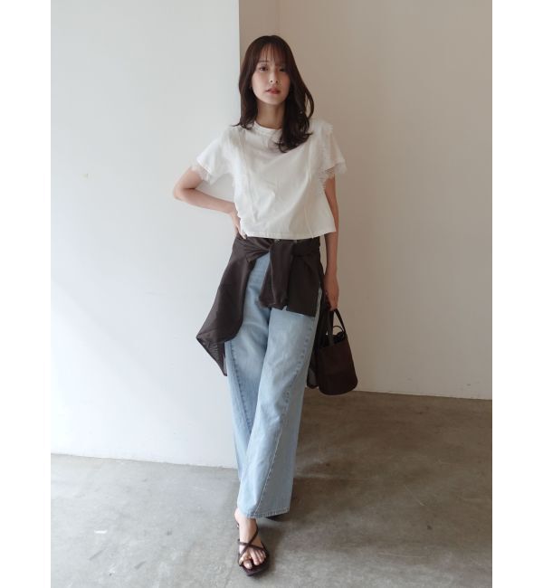 LAGUNAMOON「レースドッキングTシャツ」|Tシャツ・カットソー|