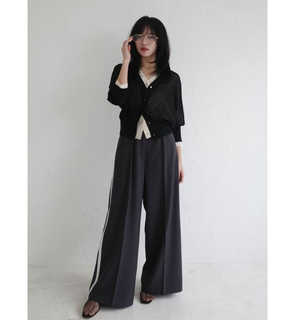 LAGUNAMOON「2WAYラメシアーニットカーディガン」|カーディガン|