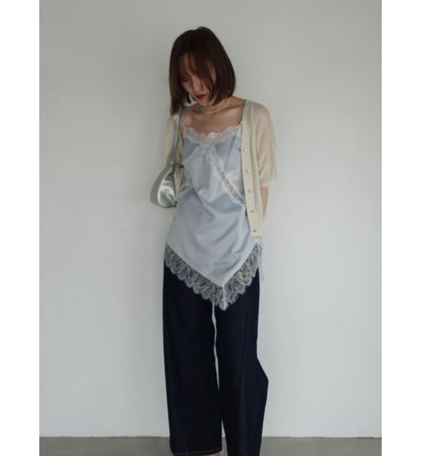 LAGUNAMOON「2WAYラメシアーニットカーディガン」|カーディガン|