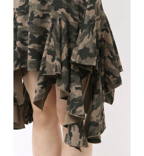 EVRIS「レースドッキングアシンメトリーミニワンピース」|ワンピース|