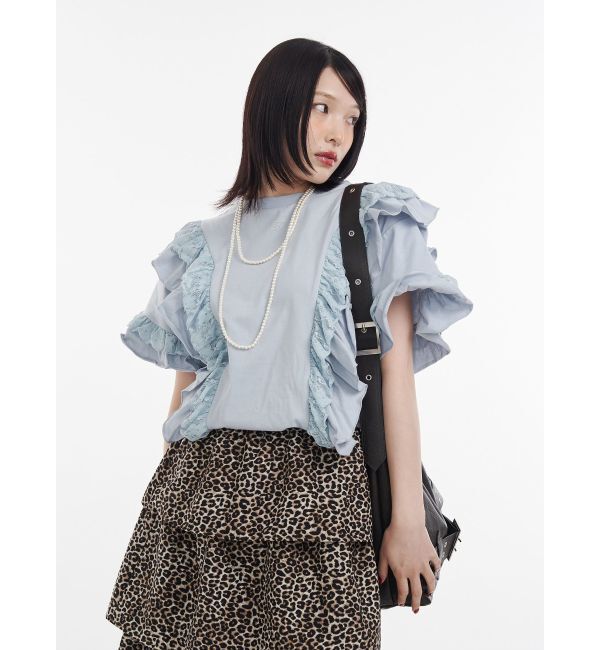 jouetie「フリルドッキングルーズTシャツ」|Tシャツ・カットソー|