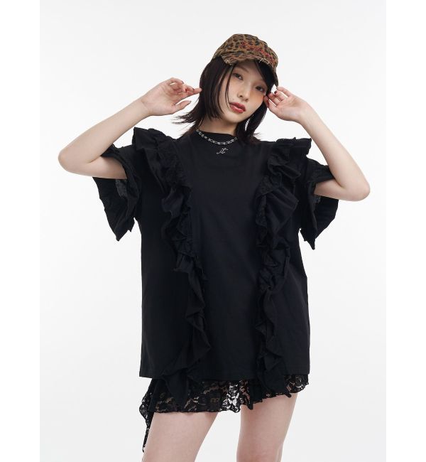 jouetie「フリルドッキングルーズTシャツ」|Tシャツ・カットソー|