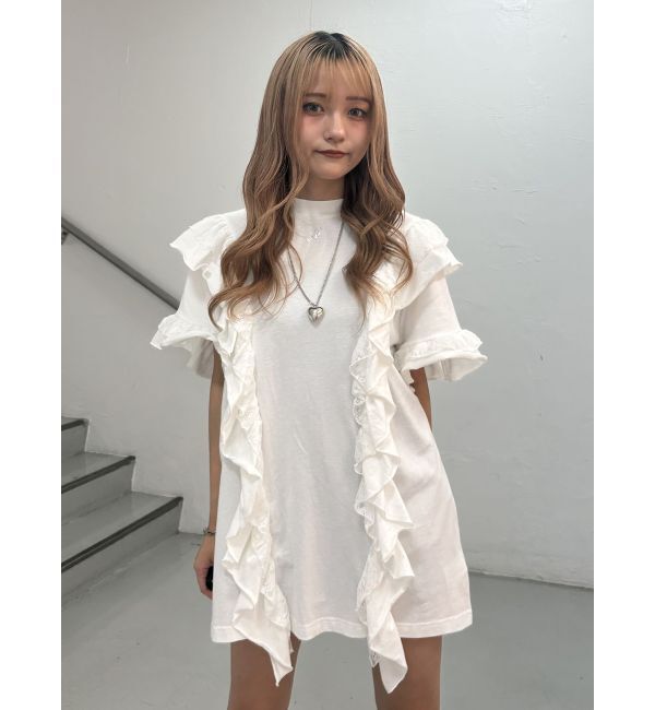 jouetie「フリルドッキングルーズTシャツ」|Tシャツ・カットソー|