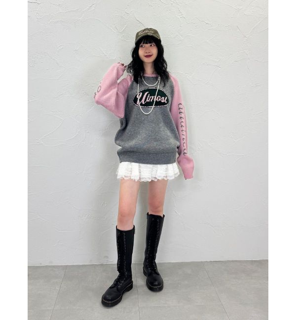 jouetie「ラグランロゴルーズニット」|ニット・セーター|