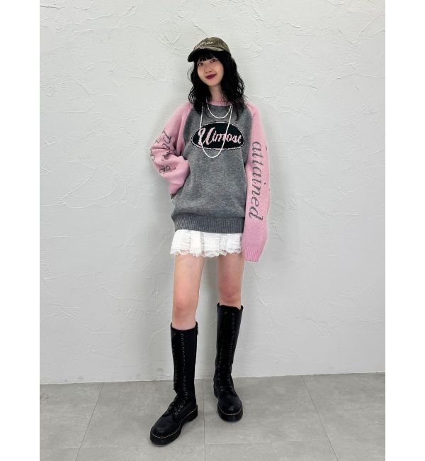 jouetie「ラグランロゴルーズニット」|ニット・セーター|