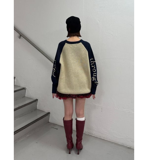 jouetie「ラグランロゴルーズニット」|ニット・セーター|