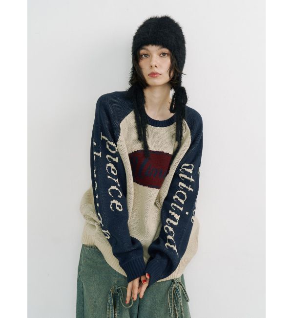 jouetie「ラグランロゴルーズニット」|ニット・セーター|