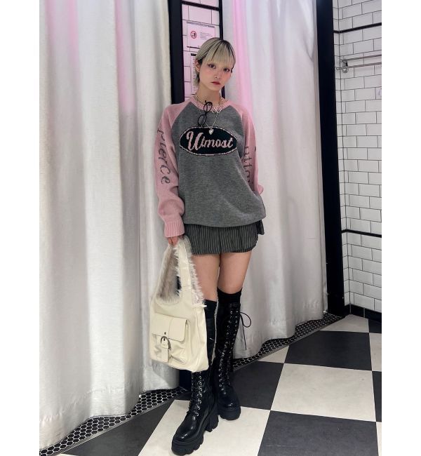 jouetie「ラグランロゴルーズニット」|ニット・セーター|