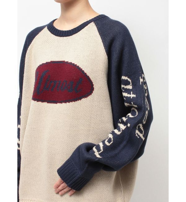 jouetie「ラグランロゴルーズニット」|ニット・セーター|