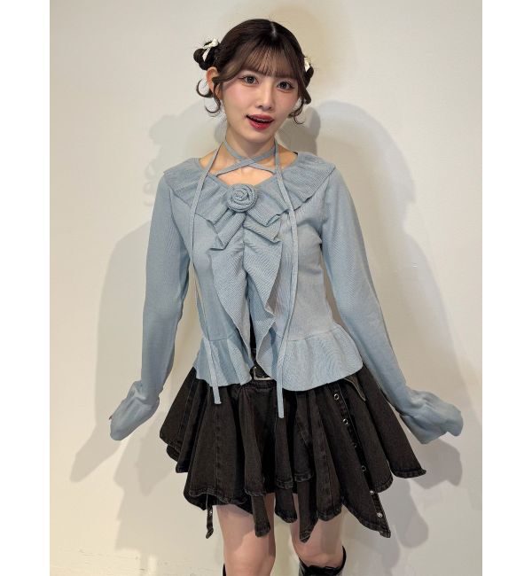 jouetie「ラッフルフリルコサージュニット」|ニット・セーター|