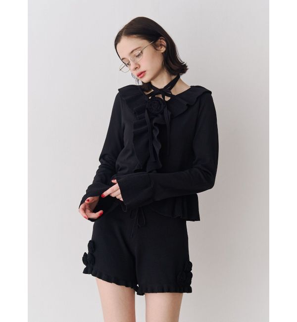 jouetie「ラッフルフリルコサージュニット」|ニット・セーター|