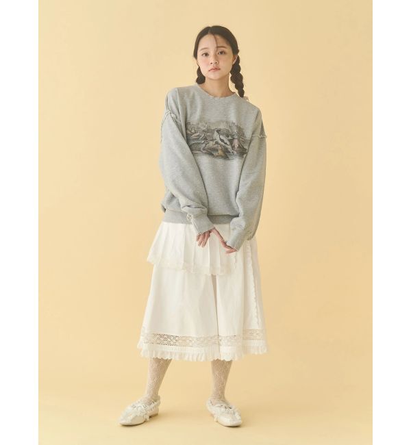 merry jenny「pleats apron layered skirt」|スカート|