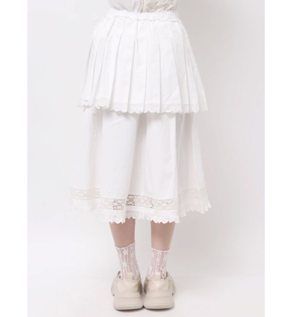 merry jenny「pleats apron layered skirt」|スカート|