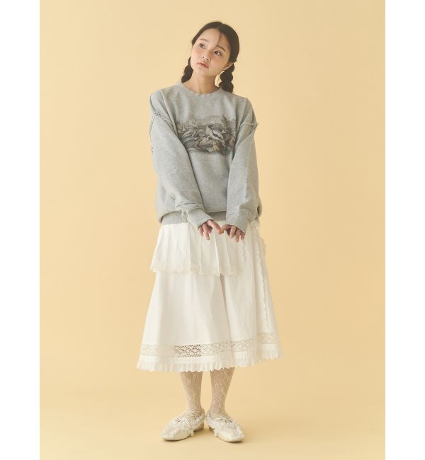 merry jenny「pleats apron layered skirt」|スカート|