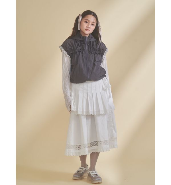 merry jenny「pleats apron layered skirt」|スカート|