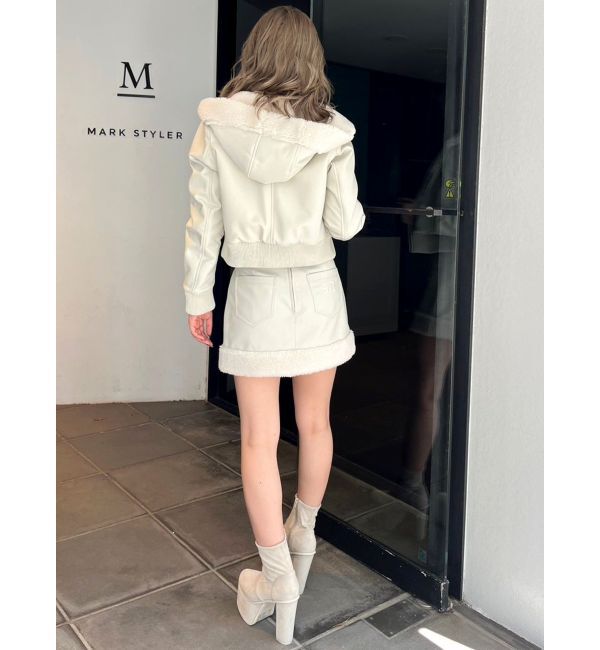 GYDA「フェイクレザーボアスカートライクショートパンツ【SETUP着用可】」|スカート|