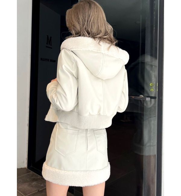 GYDA「フェイクレザーボアスカートライクショートパンツ【SETUP着用可】」|スカート|