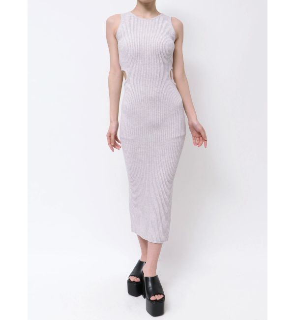 GYDA「SIDE OPENロングニットワンピース」|ワンピース|