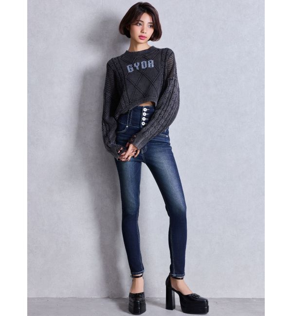 GYDA「GGアンクルストラップチャンキーヒールパンプス」|パンプス|