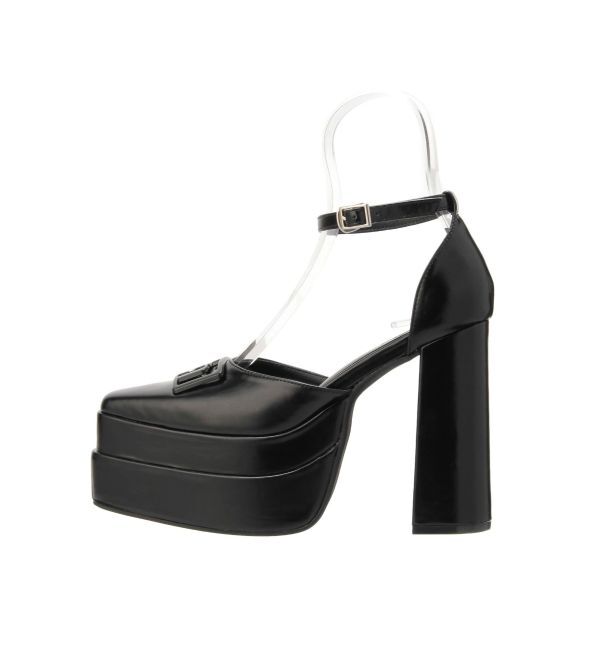 GYDA「GGアンクルストラップチャンキーヒールパンプス」|パンプス|