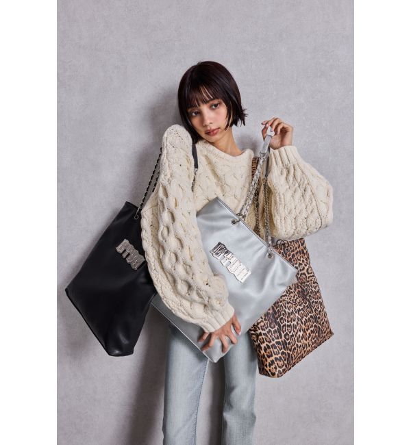 GYDA「GYDAbijouプレートチェーントートBAG」|トートバッグ|