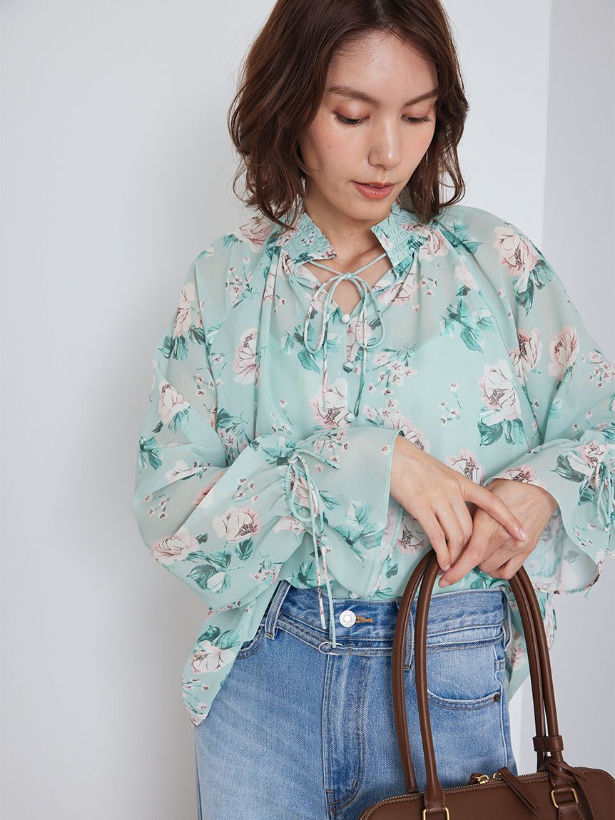 Mila Owen「フラワープリントブラウス」|シャツ・ブラウス|