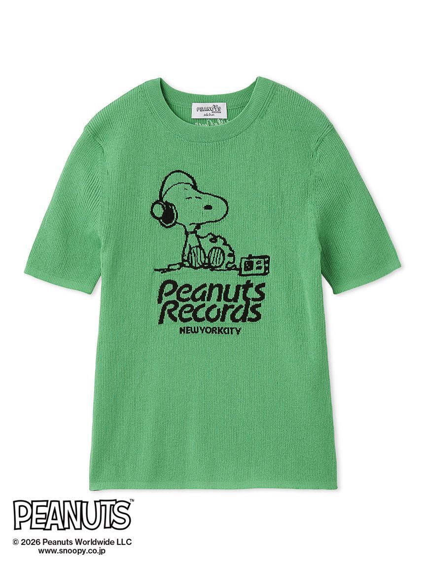 Mila Owen「【PEANUTS RECORDS】スヌーピージャガードリブニット」|ニット・セーター|