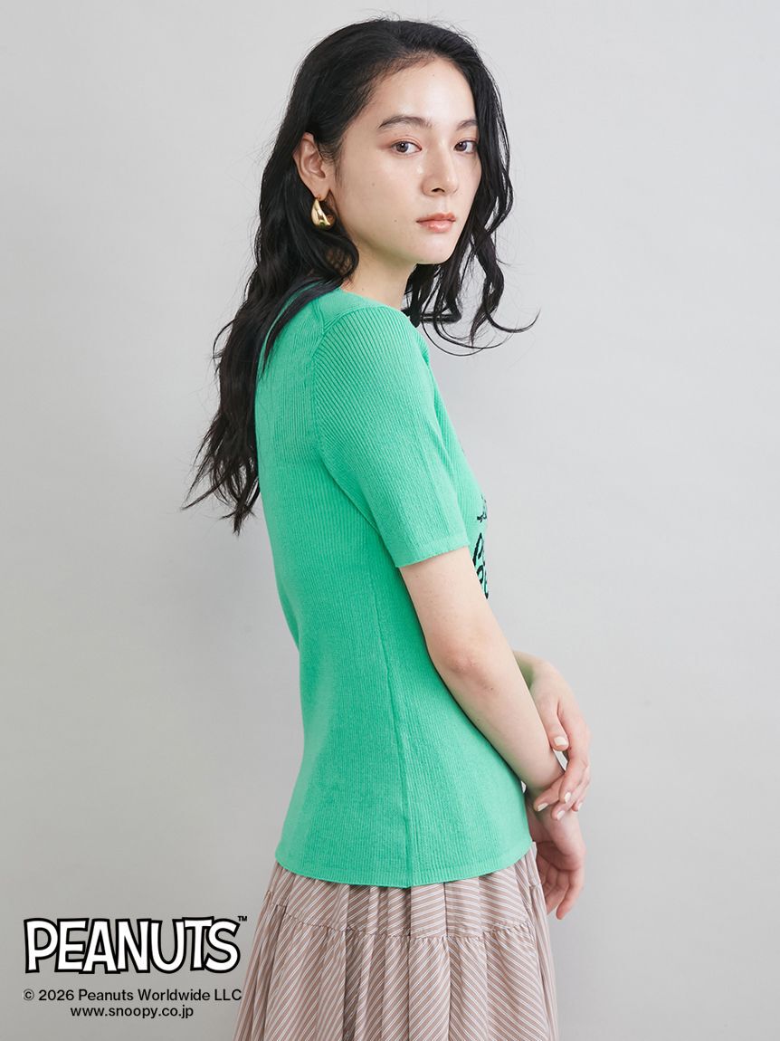 Mila Owen「【PEANUTS RECORDS】スヌーピージャガードリブニット」|ニット・セーター|