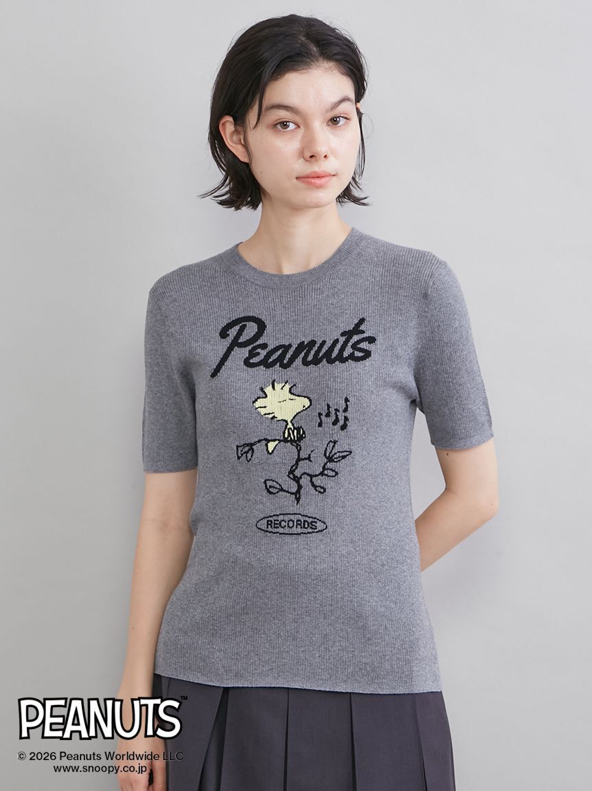 Mila Owen「【PEANUTS RECORDS】ウッドストックジャガードリブニット」|ニット・セーター|GRY