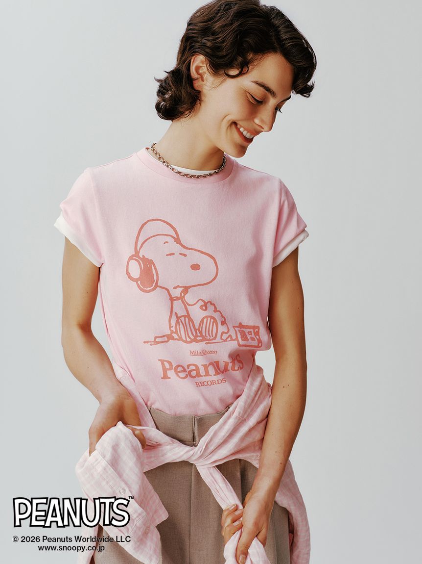 Mila Owen「【PEANUTS RECORDS】スヌーピーＴシャツ」|Tシャツ・カットソー|PNK