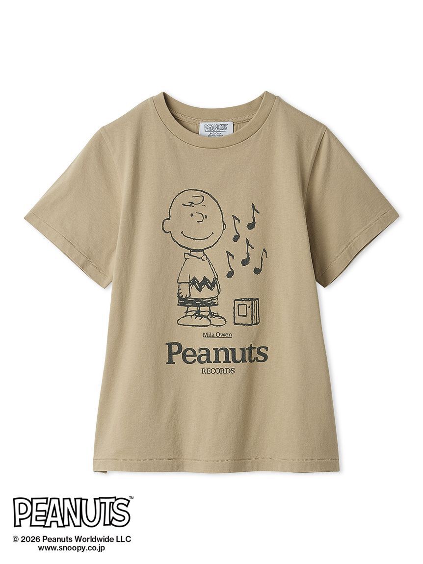 Mila Owen「【PEANUTS RECORDS】チャーリー・ブラウンＴシャツ」|Tシャツ・カットソー|BEG