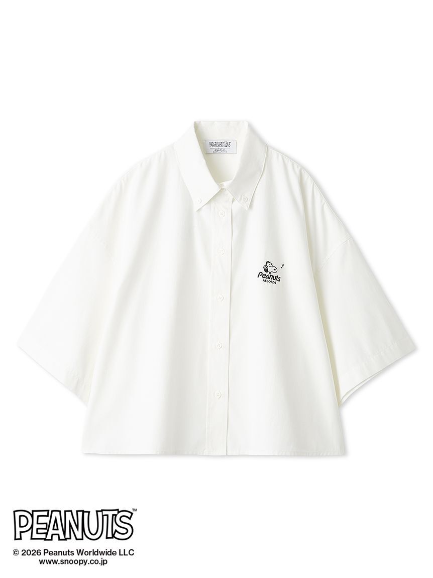 Mila Owen「【PEANUTS RECORDS】ボタンダウン短丈シャツ」|シャツ・ブラウス|
