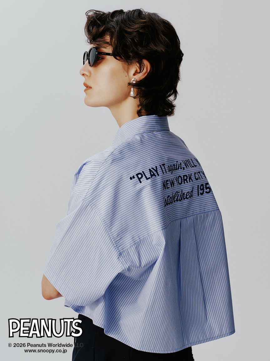 Mila Owen「【PEANUTS RECORDS】ボタンダウン短丈シャツ」|シャツ・ブラウス|