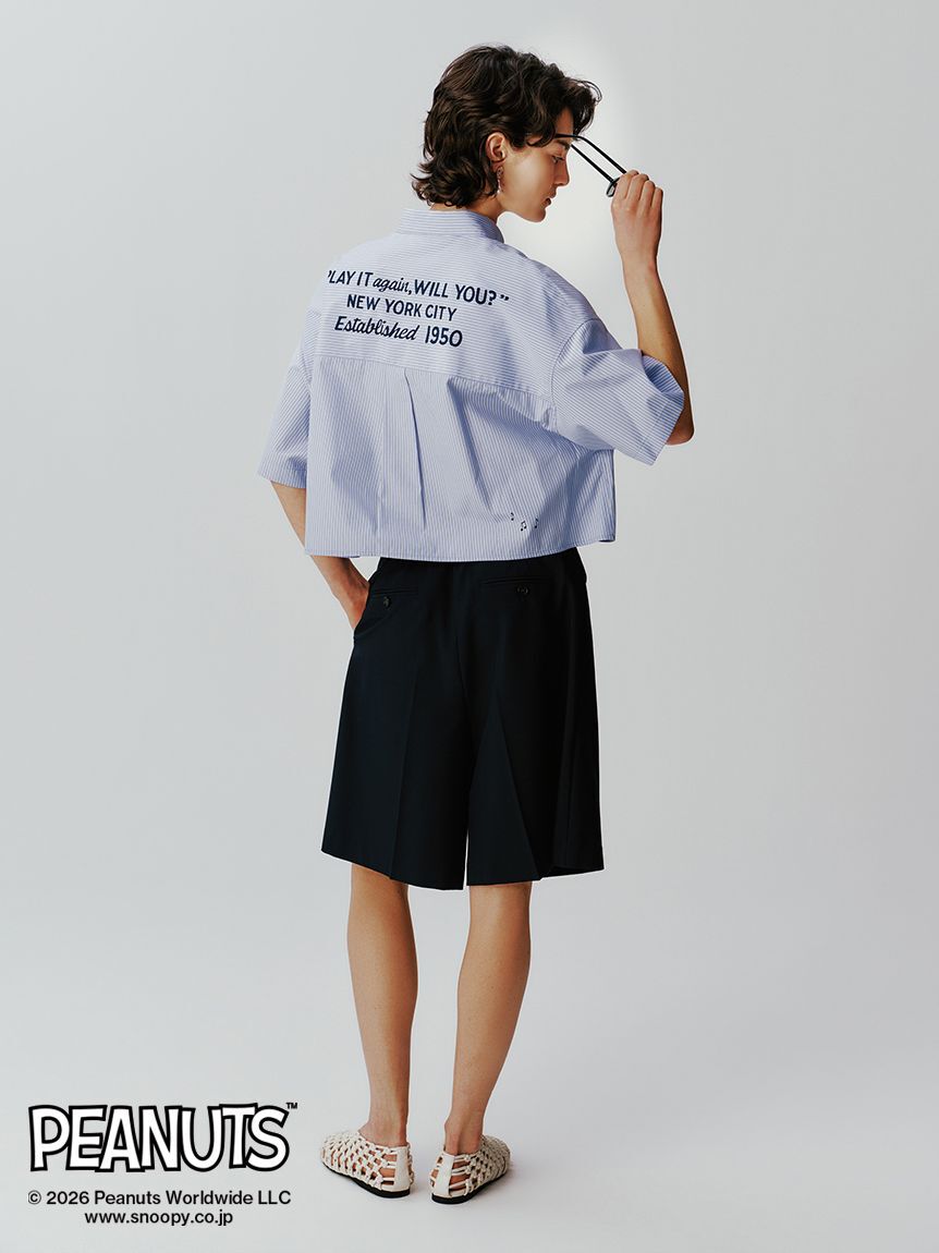 Mila Owen「【PEANUTS RECORDS】ボタンダウン短丈シャツ」|シャツ・ブラウス|